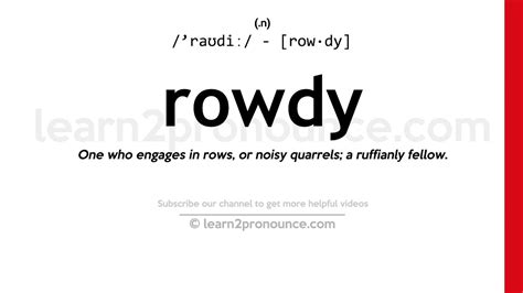 riwdu means in english|Rowdy .